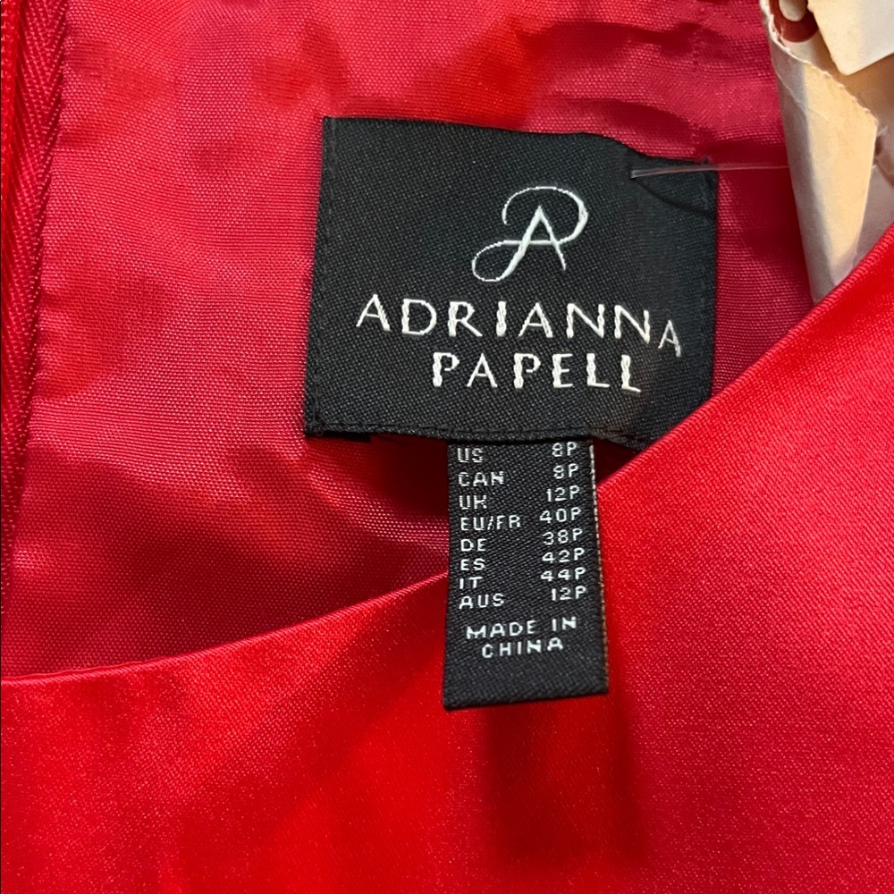 Adrianna Papell Red Layered Prom Dress - Picture 2 of 4